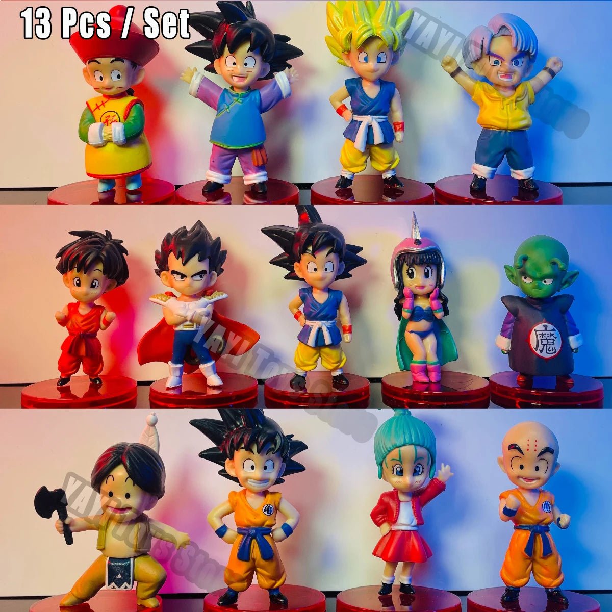 Set de Figuras Dragon Ball Z - Goku, Gohan, Vegeta, Broly y Más | Modelo de Acción - EStore - EStore - 14:173#D 13pcs No box - D 13 pcs - 49447693680974