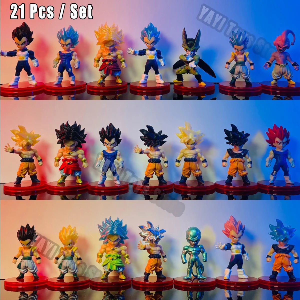 Set de Figuras Dragon Ball Z - Goku, Gohan, Vegeta, Broly y Más | Modelo de Acción - EStore - EStore - 14:173#D 13pcs No box - D 13 pcs - vegeta, goku, broly, gohan, magin buu, cell. Dragon ball z